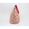 9223 -GLITTER RED REINDEER PRINT DESIGN CANVAS TOTE